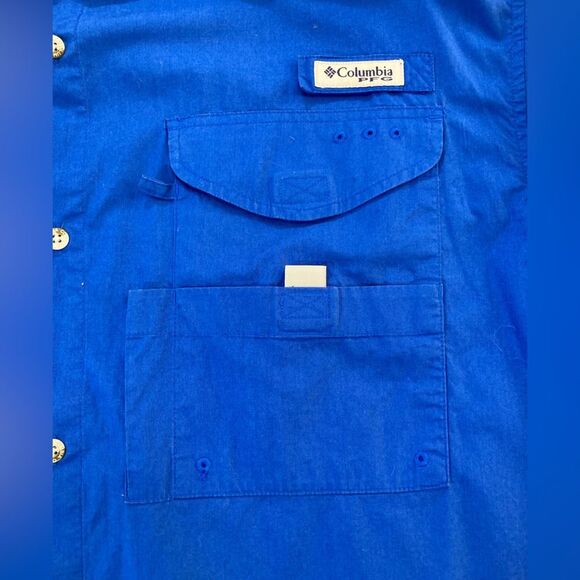 Columbia PFG XL Florida Gators Blue Vented Fishing Shirt Outdoor Logo Gear - Picture 4 of 10